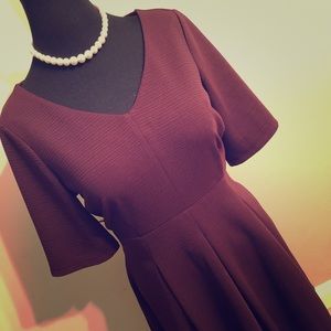 Rich Garnet LB Dress w/Pockets!